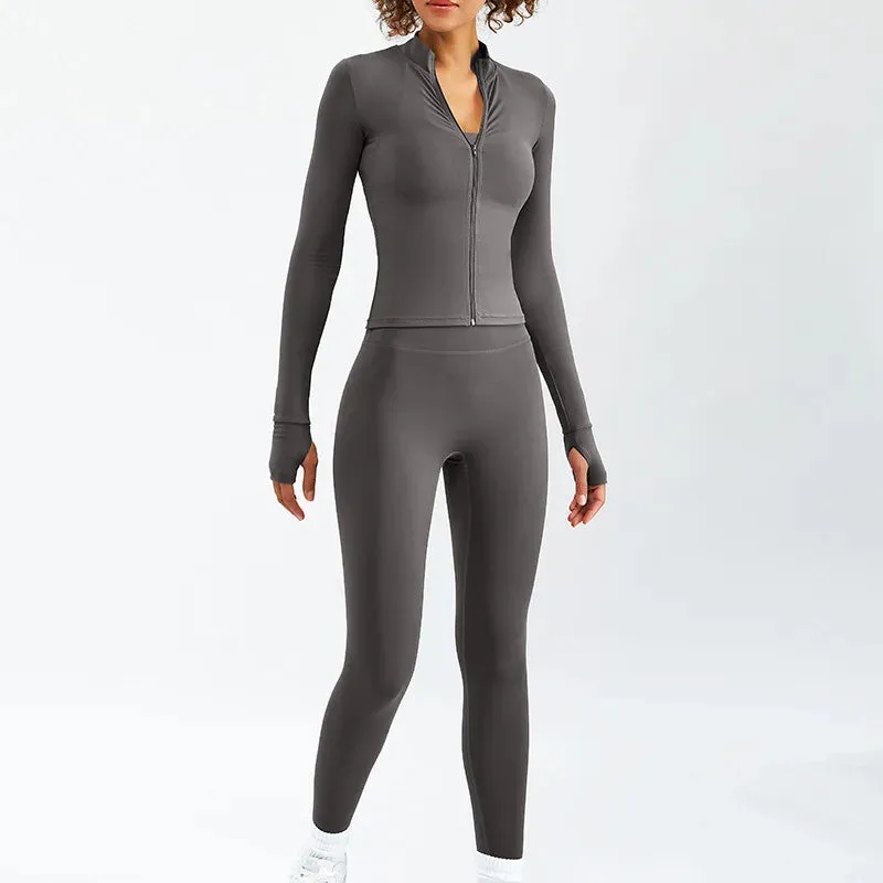 2/3PCS Soft Breathable High Waist Sportwear Set