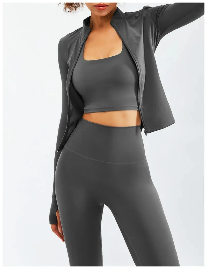 2/3PCS Soft Breathable High Waist Sportwear Set