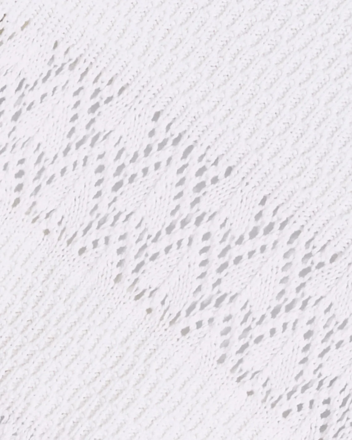 Crochet Long Sleeve Dress in White