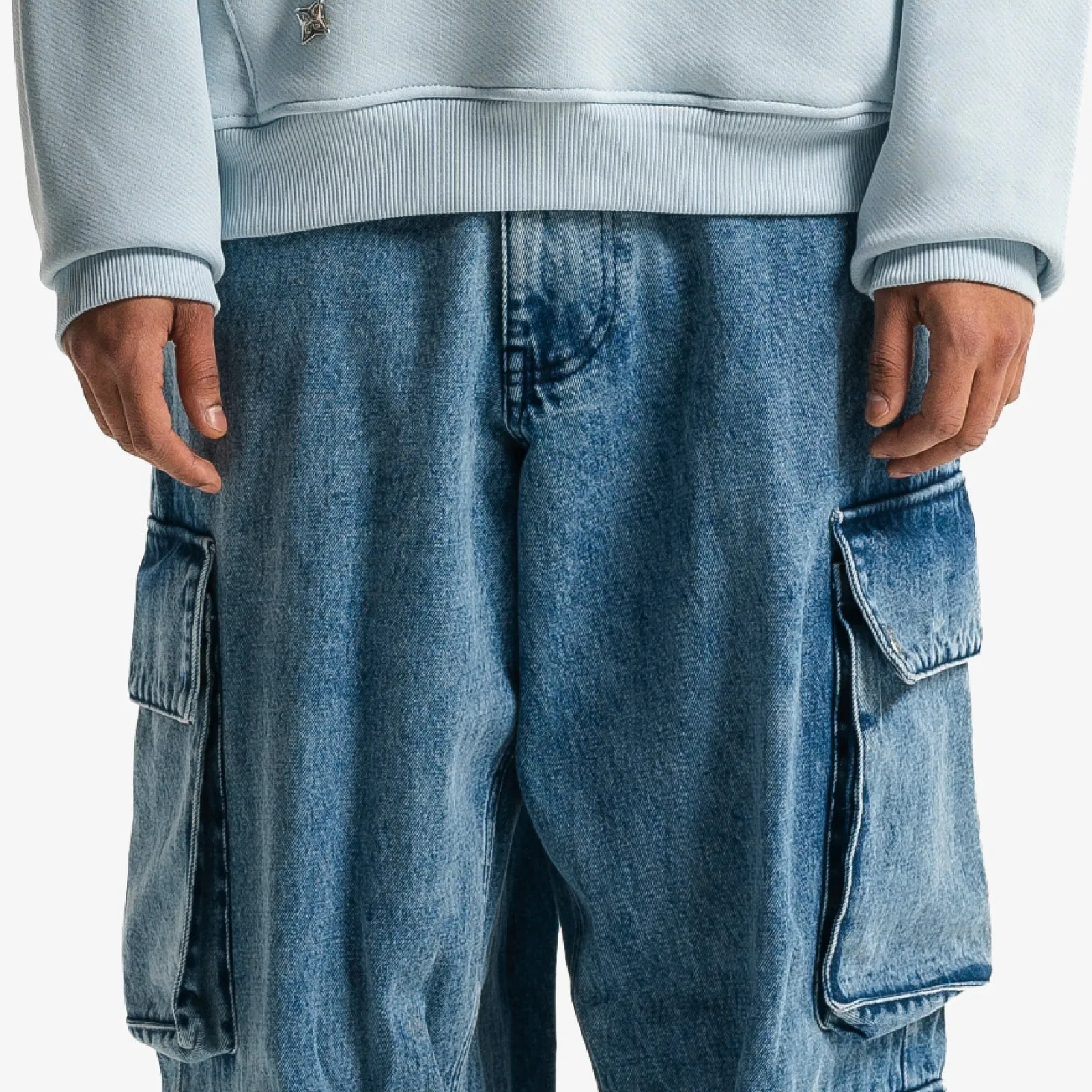 Denim Cargo Pants