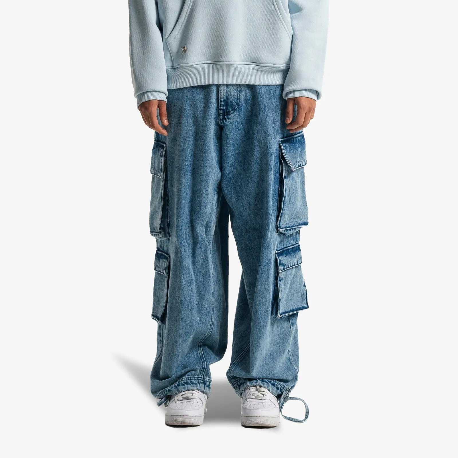 Denim Cargo Pants