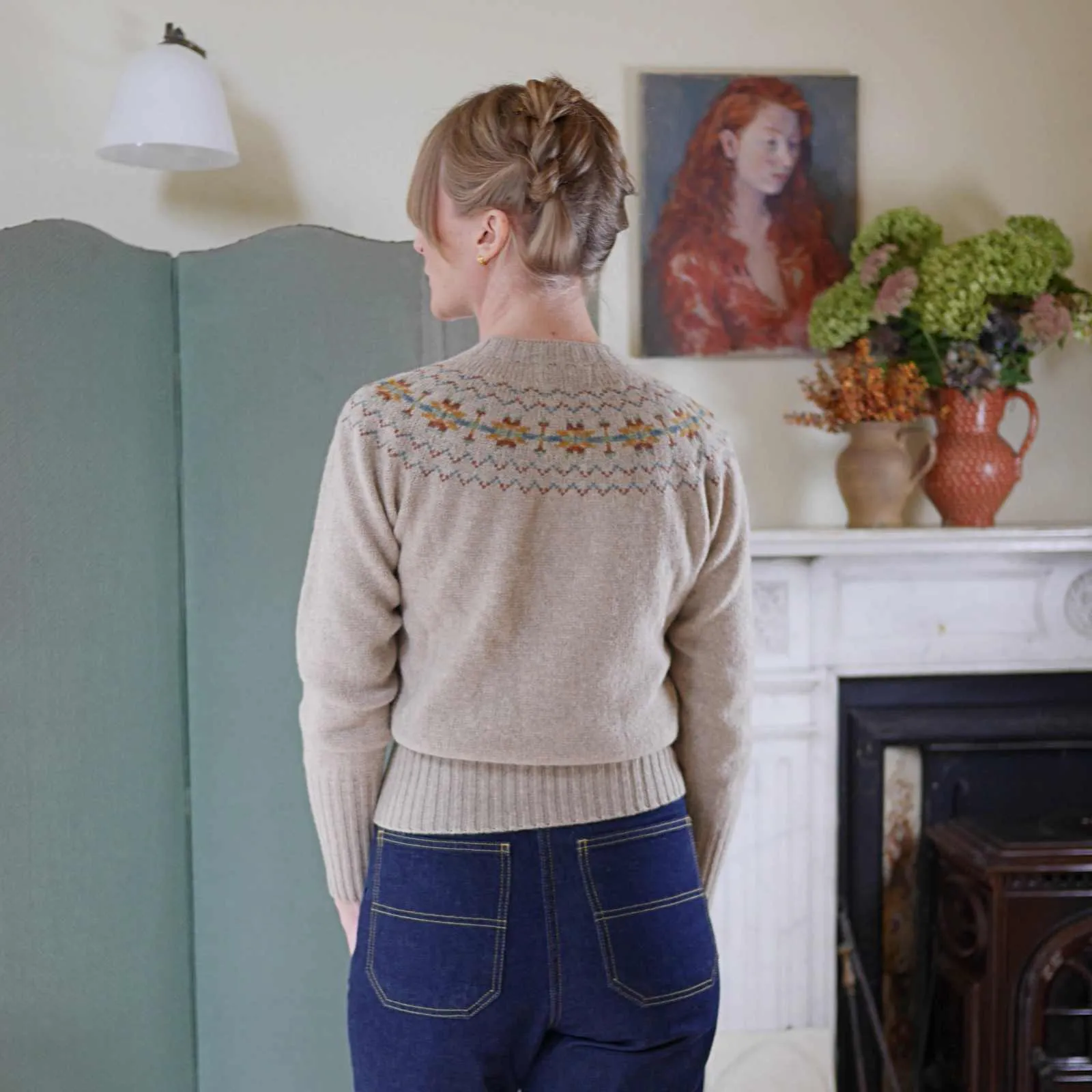 Fair Isle Crew Neck Jumper - Oat
