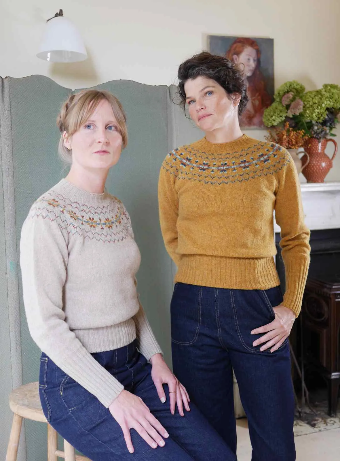 Fair Isle Crew Neck Jumper - Oat