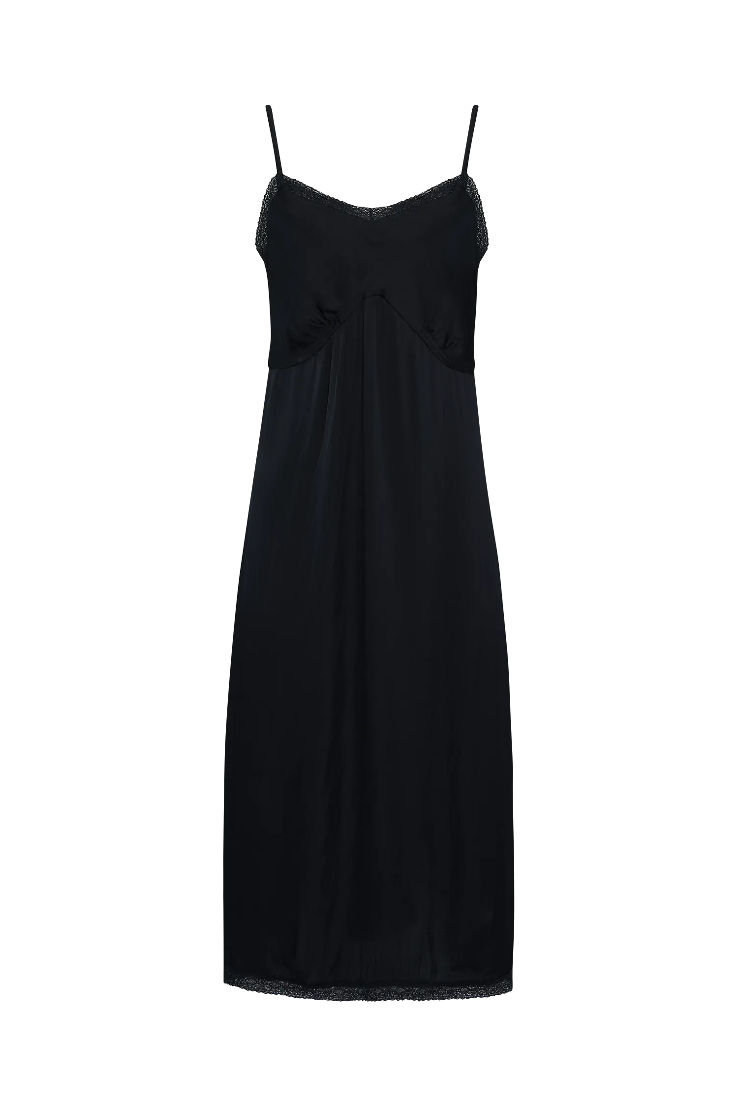 Featherstone Lace Slip Dress - Black