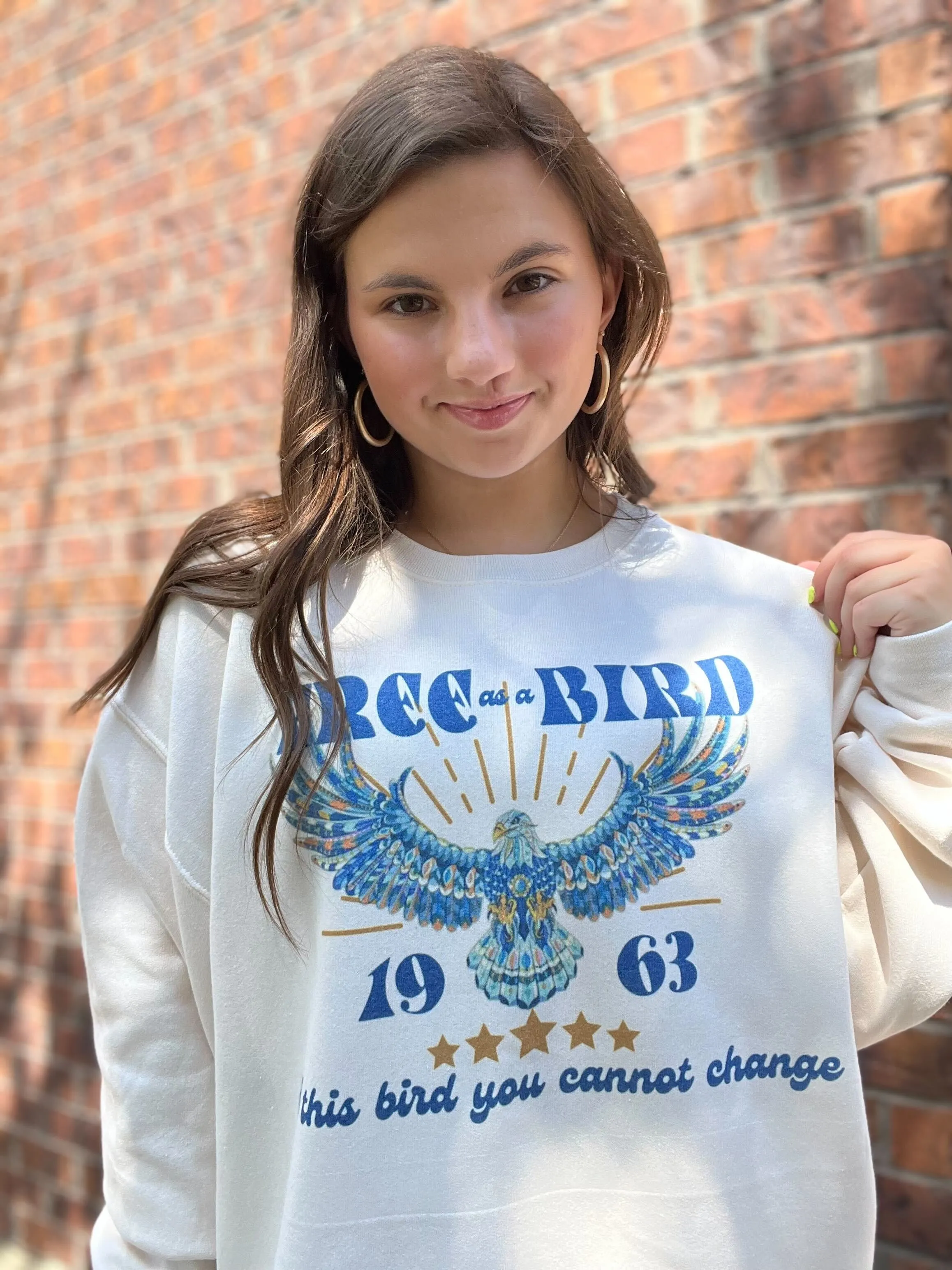 Free As A Bird Graphic Sweatshirt