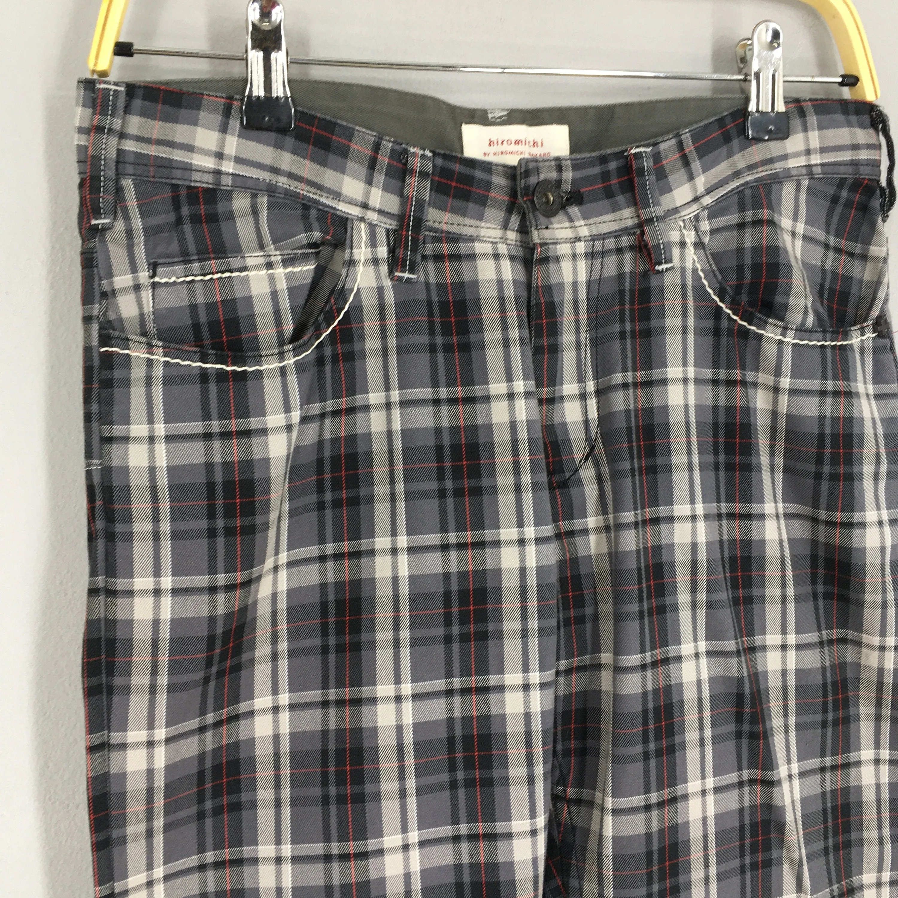 Hiromichi Japanese Tartan Checkered Pants Size 30x29