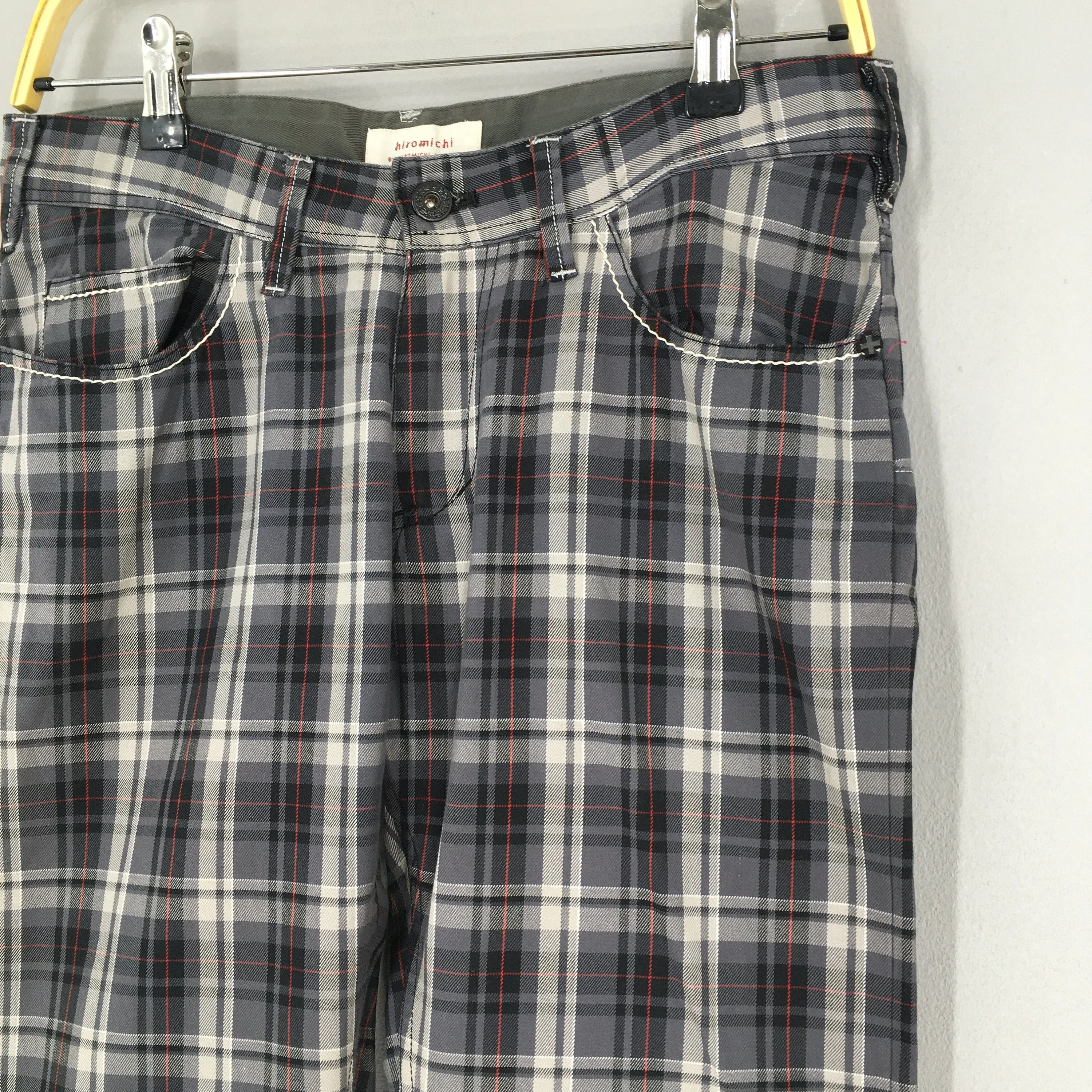 Hiromichi Japanese Tartan Checkered Pants Size 30x29