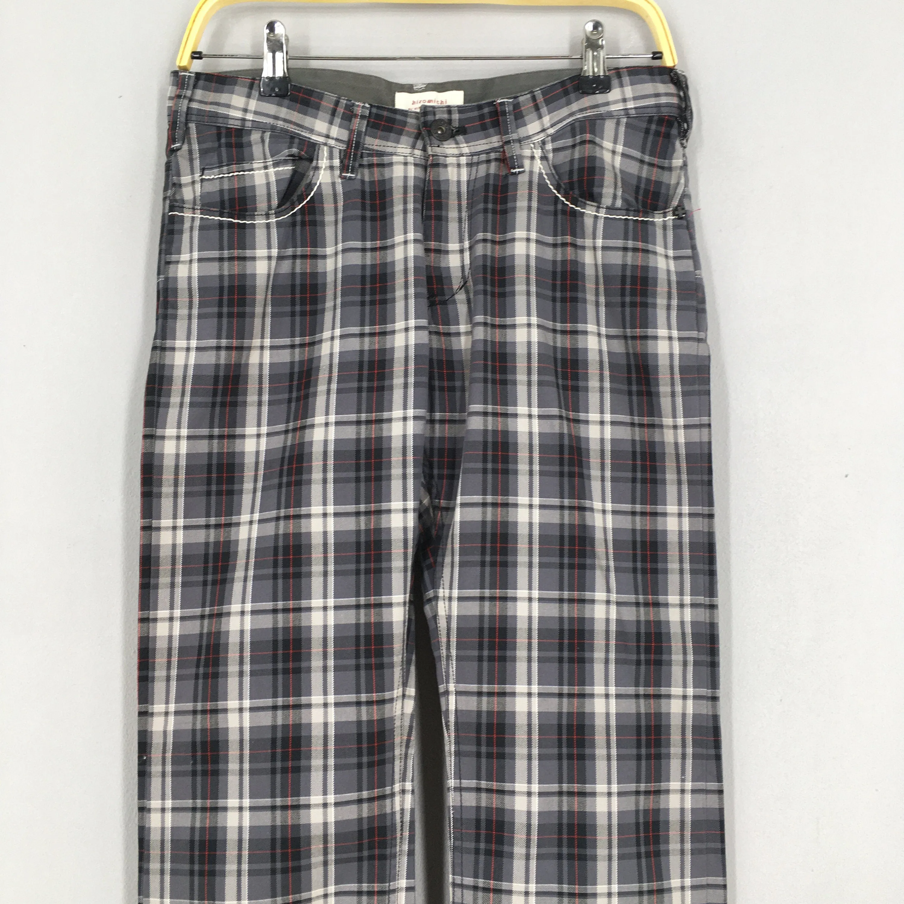 Hiromichi Japanese Tartan Checkered Pants Size 30x29