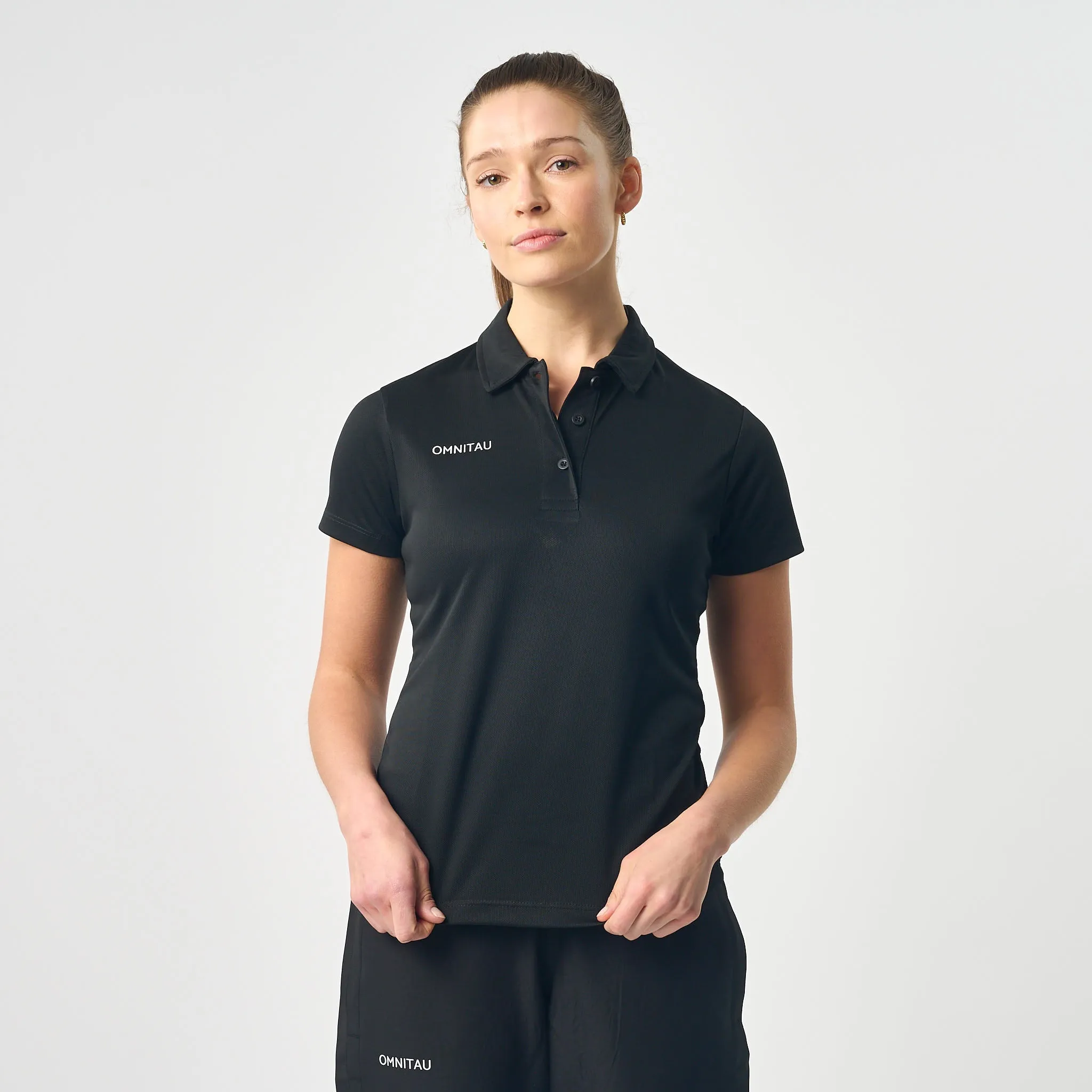 Omnitau Women's Team Sports Breathable Technical Polo - Black