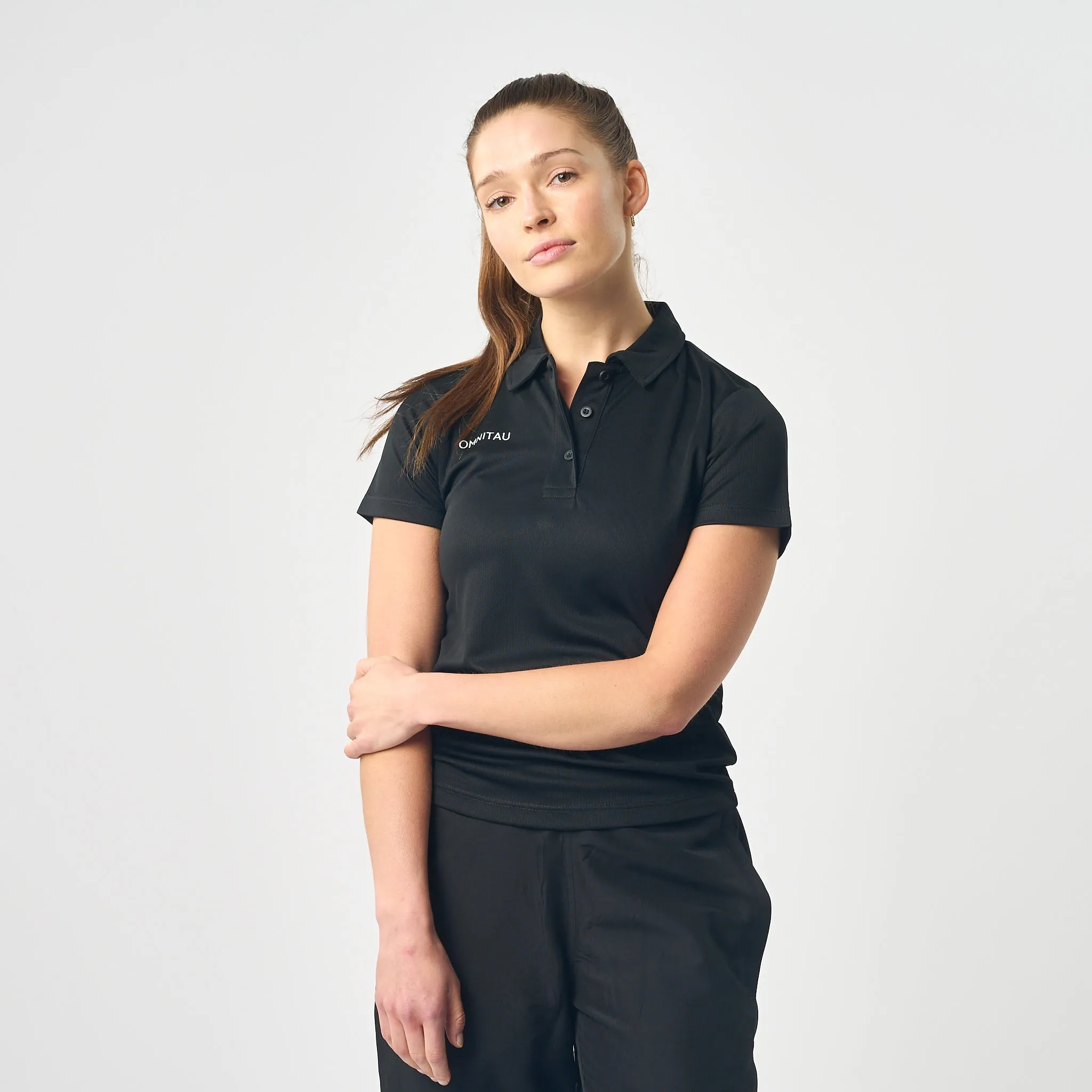 Omnitau Women's Team Sports Breathable Technical Polo - Black