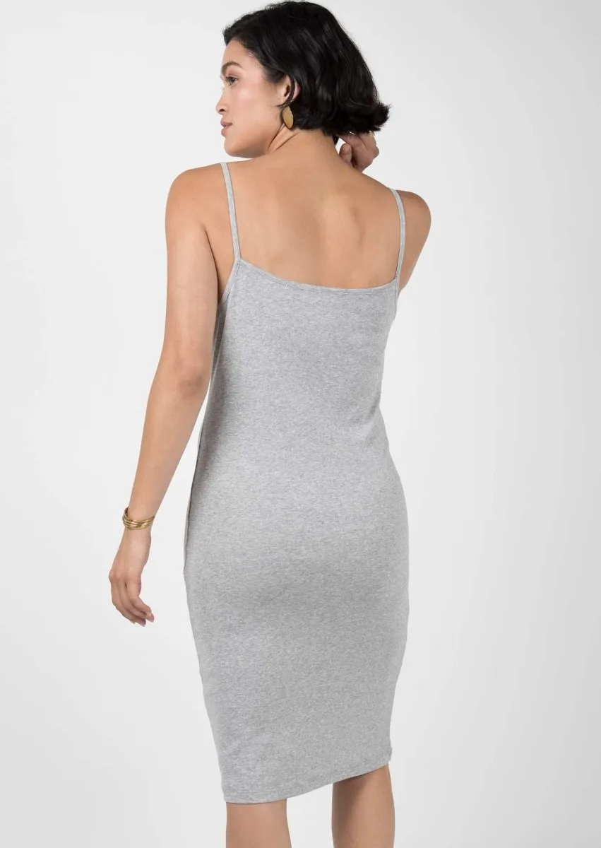 Rib Slip Dress in Cargo