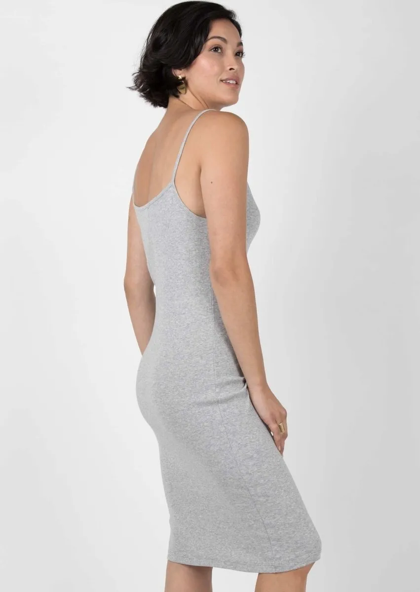 Rib Slip Dress in Cargo