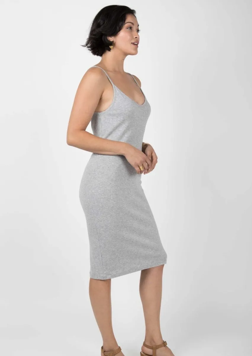 Rib Slip Dress in Cargo