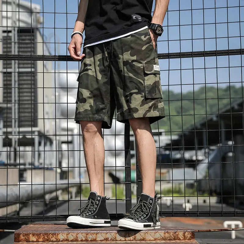 Summer Men's Outdoor Camouflage Cargo Shorts Pocket Cotton Casual Half Pants